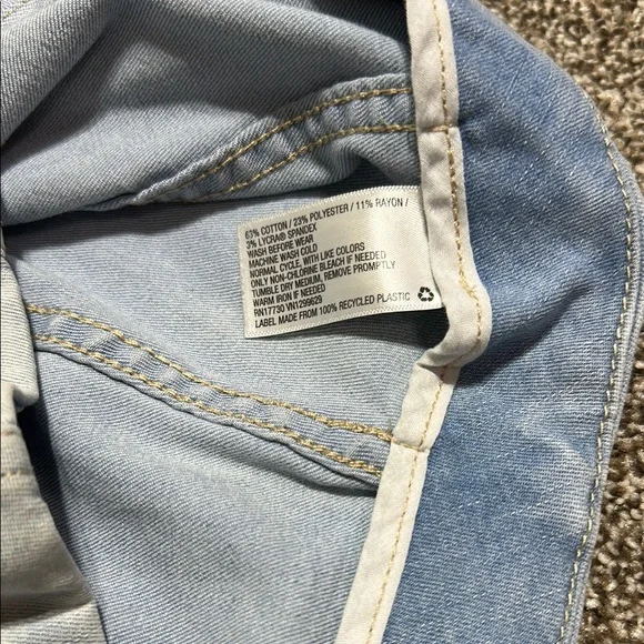 Wild fable small denim Blue Mini Skirt - zipper back stretch - Picture 8 of 12